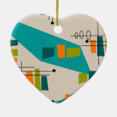 Mid-Century Modern Abstract #55 Keramisch Ornament (Achterkant)