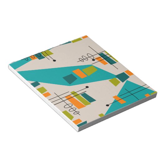 Mid-Century Modern Abstract #55 Notitieblok (Schuin)