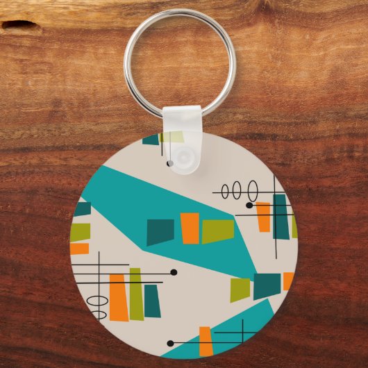 Mid-Century Modern Abstract #55 Sleutelhanger (Voorkant)