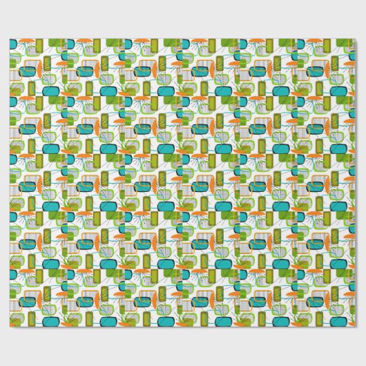 Mid-Century Modern Abstract #57 Cadeaupapier (Vlak)