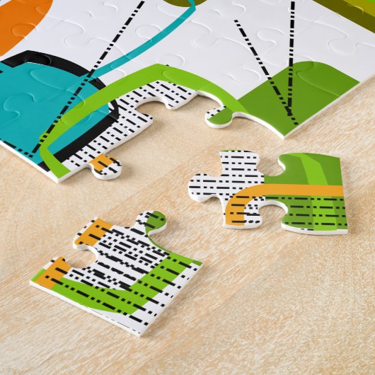 Mid-Century Modern Abstract #57 Legpuzzel (Zijkant)