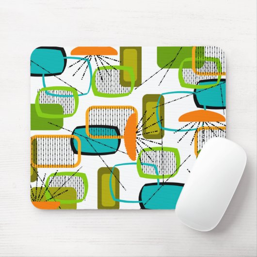 Mid-Century Modern Abstract #57 Muismat (Met muis)