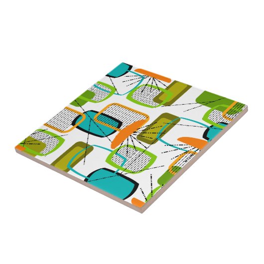 Mid-Century Modern Abstract #57 Tegeltje (Zijkant)