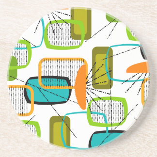 Mid-Century Modern Abstract #57 Zandsteen Onderzetter