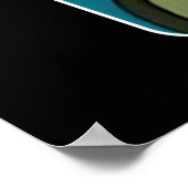 'Mid-Century Modern Abstract Aquatic' schilderij o Poster (Hoek)