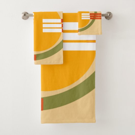Mid-Century Modern Abstract Bad Handdoek (Insitu)