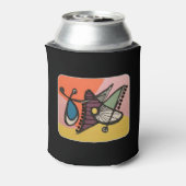 'Mid-Century Modern Abstract, Butterfly' schilderi Blikjeskoeler (Blikje Achterkant)