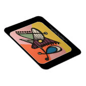 'Mid-Century Modern Abstract, Butterfly' schilderi Magneet (Rechterzijde)