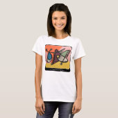 'Mid-Century Modern Abstract, Butterfly' schilderi T-shirt (Voorkant volledig)