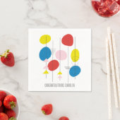 Mid-Century Modern Abstract Celebration Custom Servet (Insitu)