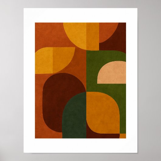 Mid-Century Modern Abstract Composition Poster (Voorkant)