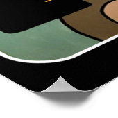 'Mid-Century Modern Abstract de machine' schilderi Poster (Hoek)