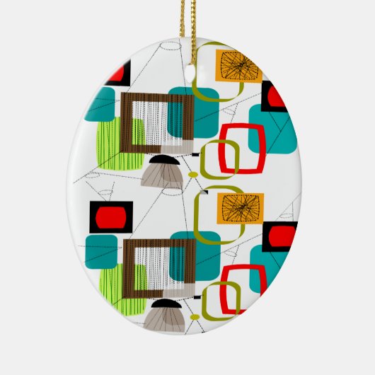 Mid-Century Modern Abstract Design Keramisch Ornament (Rechts)