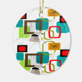 Mid-Century Modern Abstract Design Keramisch Ornament (Links)