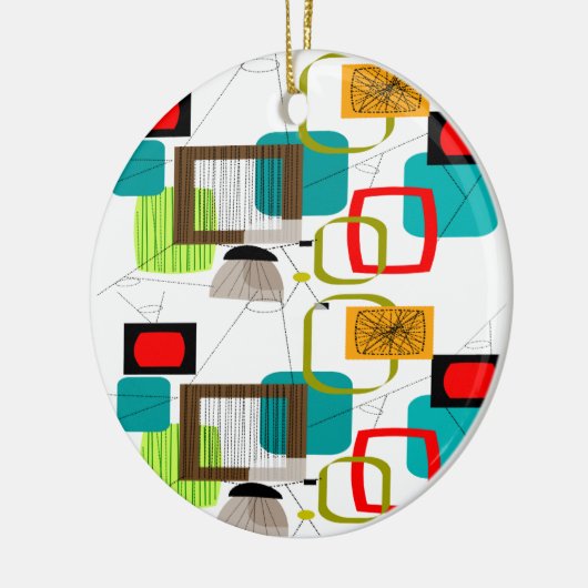 Mid-Century Modern Abstract Design Keramisch Ornament (Links)