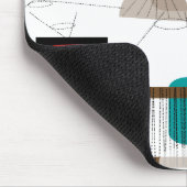 Mid-Century Modern Abstract Design Muismat (Hoek)