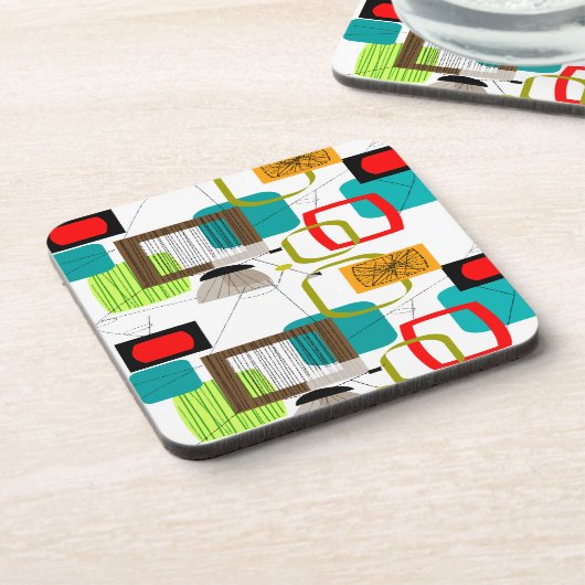 Mid-Century Modern Abstract Design Onderzetter (Linkerzijde)