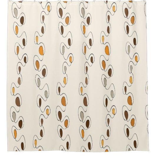 Mid Century Modern Abstract Douchegordijn (Voorkant)