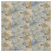 Mid-Century Modern Abstract Fabric Green Stof (Close Up)
