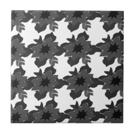 Mid Century Modern Abstract Floral Pattern Tegeltje