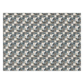 Mid Century Modern Abstract grijs neutraal Tafelkleed (Voorkant (Horizontaal))