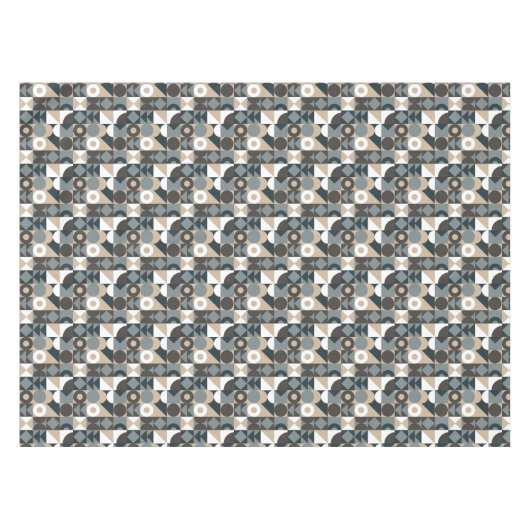 Mid Century Modern Abstract grijs neutraal Tafelkleed (Voorkant (Horizontaal))