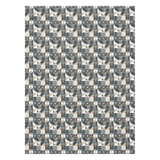 Mid Century Modern Abstract grijs neutraal Tafelkleed (Voorkant)