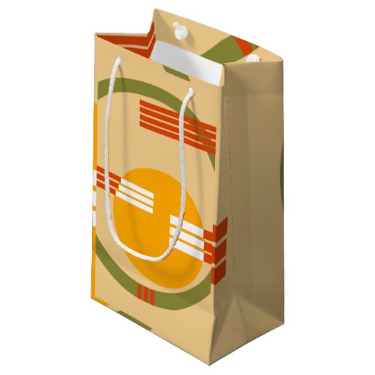 Mid-Century Modern Abstract Klein Cadeauzakje (Voorkant Gekanteld)