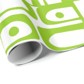 Mid Century Modern Abstract Lime Groen Piquet Cadeaupapier (Rol Hoek)