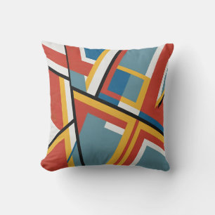 Mid-Century Modern Abstract Lines Sierkussen