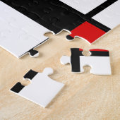 Mid Century Modern Abstract Mondriaan geïnspireerd Legpuzzel (Zijkant)