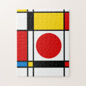 Mid Century Modern Abstract Mondriaan geïnspireerd Legpuzzel (Verticaal)