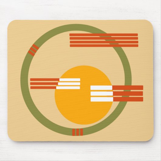 Mid-Century Modern Abstract Muismat (Voorkant)