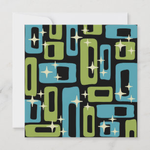 Mid Century Modern Abstract Patroon Aankondiging