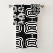 Mid Century Modern Abstract Patroon Bad Handdoek (Insitu)