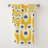 Mid Century Modern Abstract Patroon Bad Handdoek (Insitu)
