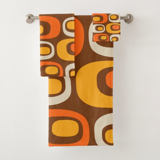 Mid-Century modern Abstract patroon Bad Handdoek (Insitu)