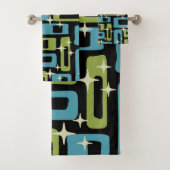 Mid Century Modern Abstract Patroon Bad Handdoek (Insitu)