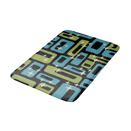 Mid Century Modern Abstract Patroon Badmat (Gekanteld)