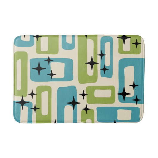 Mid Century Modern Abstract Patroon Badmat (Voorkant)
