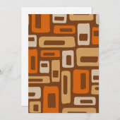Mid Century Modern Abstract Patroon Feestdagenkaart (Voorkant / Achterkant)
