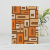 Mid Century Modern Abstract Patroon Feestdagenkaart (Staand voorkant)