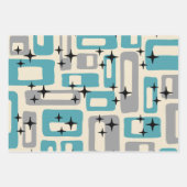 Mid Century Modern Abstract Patroon Inpakpapier Vel (Voorkant)