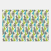 Mid Century Modern Abstract Patroon Inpakpapier Vel (Voorkant 3)