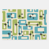 Mid Century Modern Abstract Patroon Inpakpapier Vel (Voorkant 2)