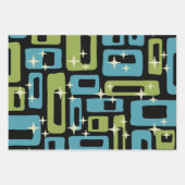 Mid Century Modern Abstract Patroon Inpakpapier Vel (Voorkant)