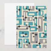 Mid Century Modern Abstract Patroon Kaart (Voorkant / Achterkant)