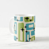 Mid Century Modern Abstract Patroon Koffiemok (Voorkant links)