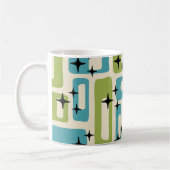 Mid Century Modern Abstract Patroon Koffiemok (Links)