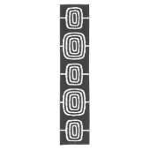 Mid Century Modern Abstract Patroon Korte Tafelloper (Voorkant)